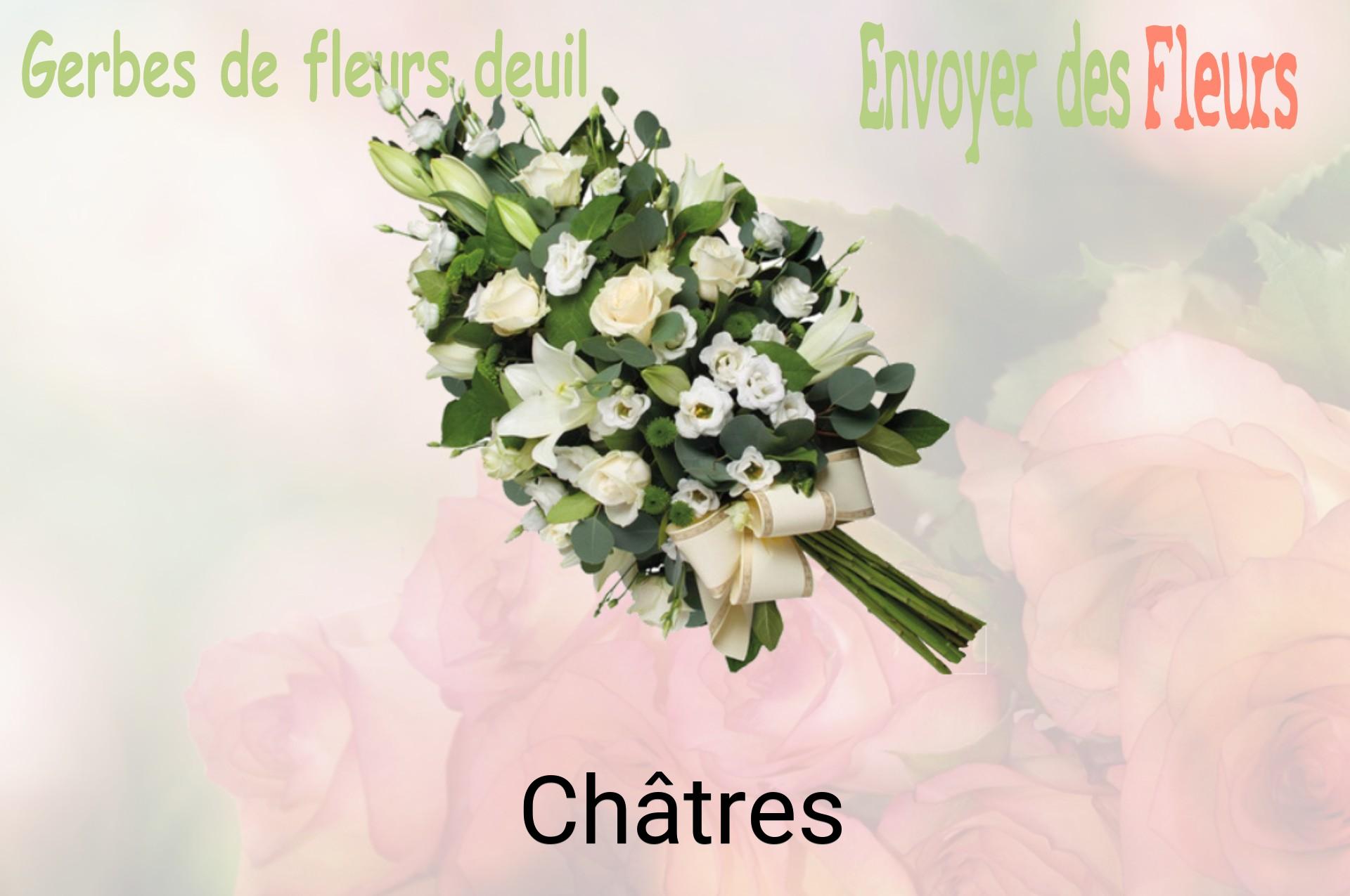 Gerbe de fleurs de deuil livrée à Châtres